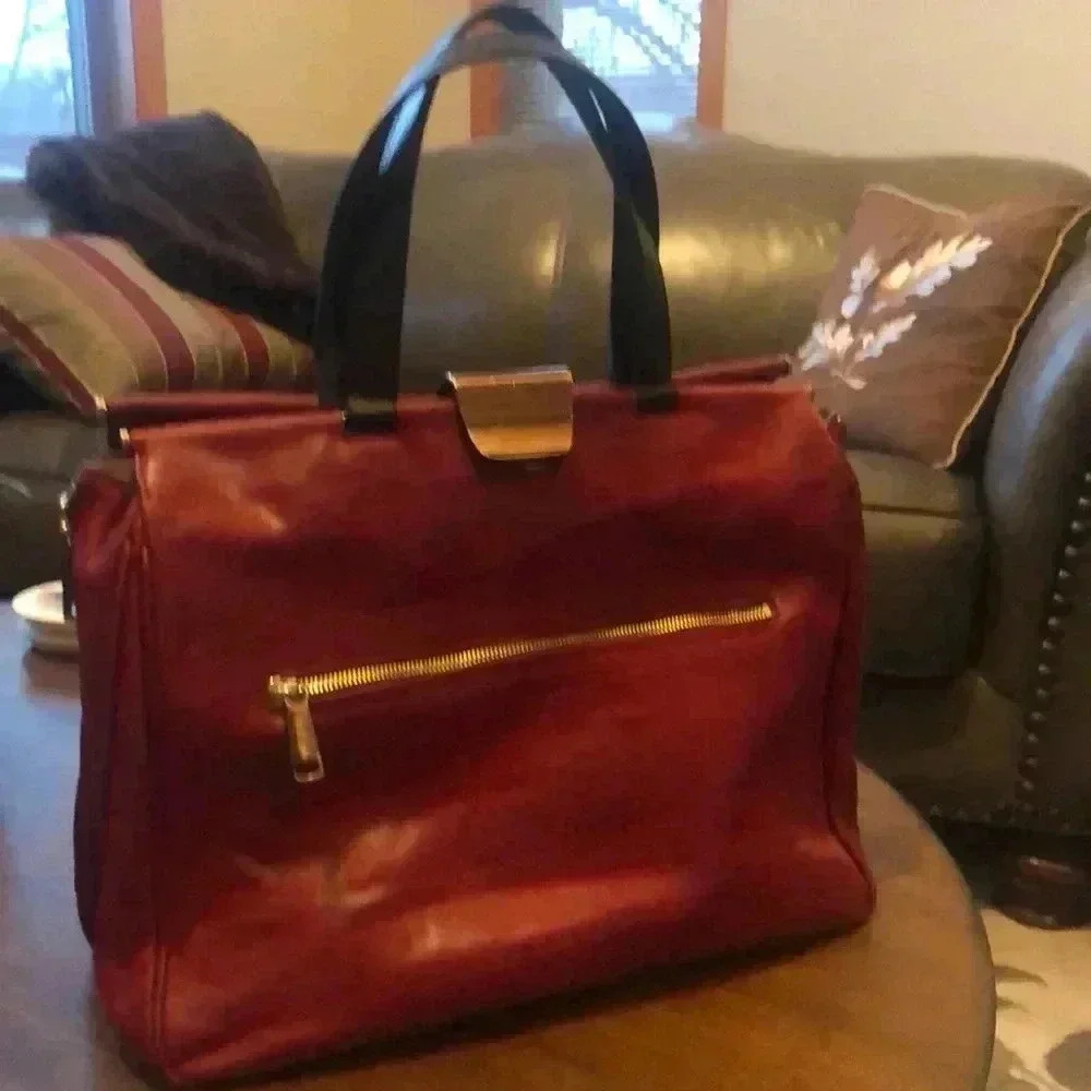 JOY GREYSON RED LEATHER BAG